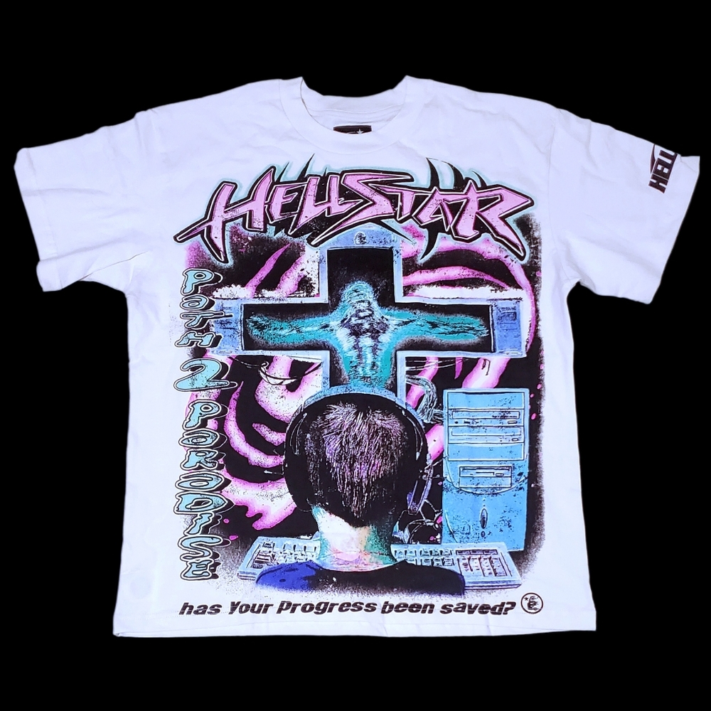 HELLSTAR ONLINE White Tee - M